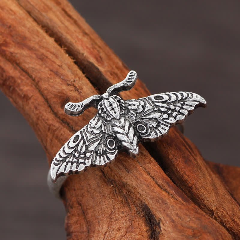 Collezione di anelli di apertura gotici con teschio della morte e falena. - Stile n. 2 - image 5