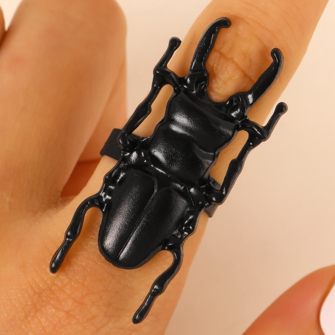 Collezione di anelli di apertura per scarabei e cicale - Scarabeo - Nero - image 13