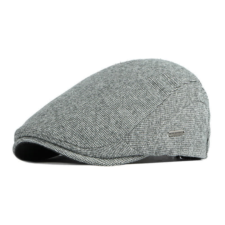 Berretto a tesa piatta in stile britannico tradizionale con trama in tweed - Grigio chiaro - Regolabile (21 5/8"-23 1/4") - image 12