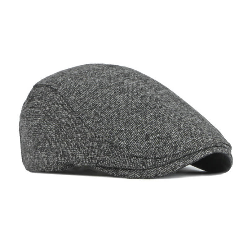 Berretto a tesa piatta in stile britannico tradizionale con trama in tweed - image 4