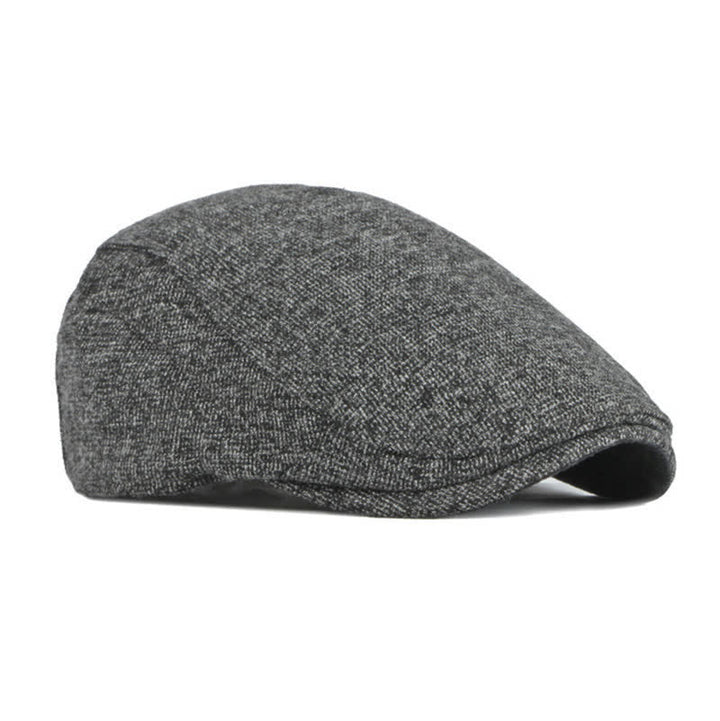 Berretto a tesa piatta in stile britannico tradizionale con trama in tweed - image 4