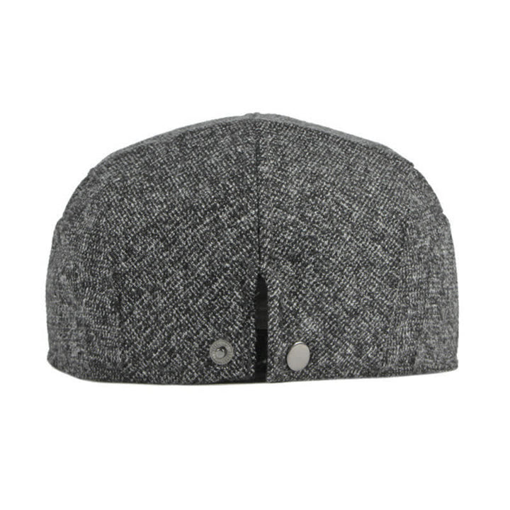 Berretto a tesa piatta in stile britannico tradizionale con trama in tweed - image 6