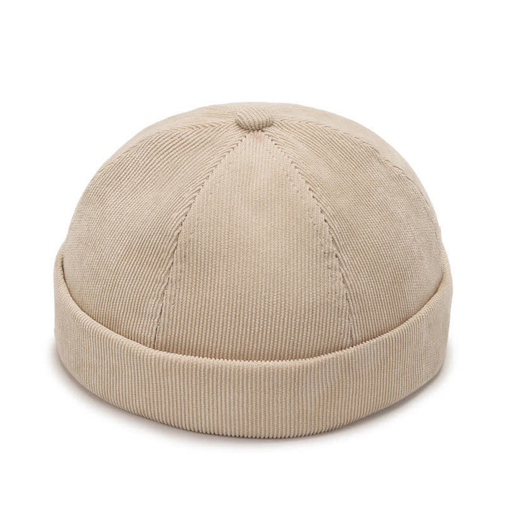 Berretto in velluto a coste senza visiera, tinta unita, modello Dockers - Cachi - Regolabile (22"-23 5/8") - image 11