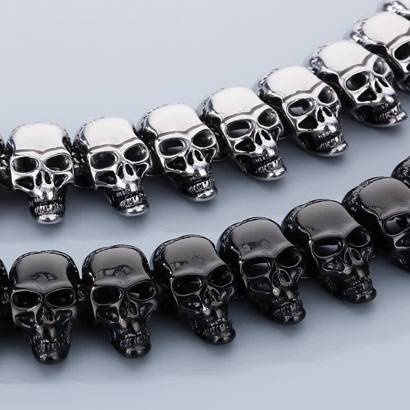 Bracciale punk da motociclista con maglie a teschio in stile hip hop heavy metal. - image 6