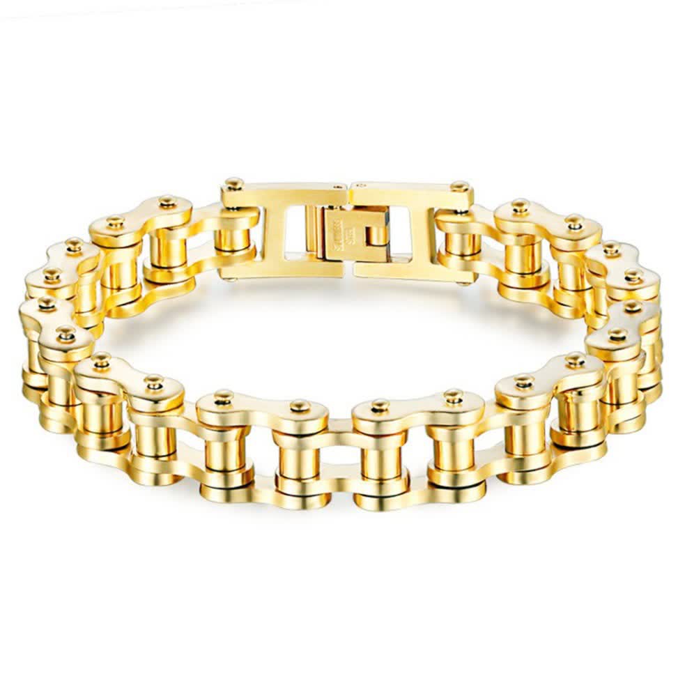 Cavalca con stile, senza paura, braccialetto a catena da moto - Oro - image 14
