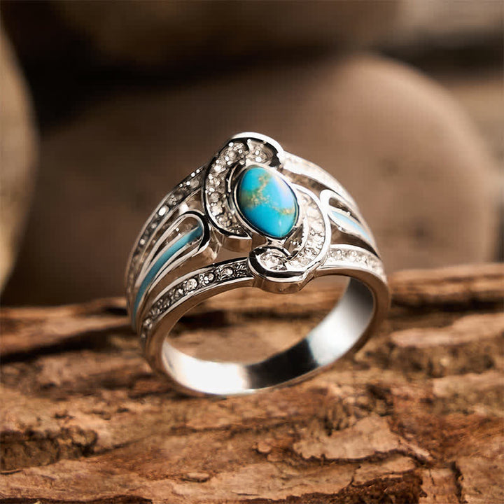Splendido anello vintage intagliato, anello etnico in metallo, perfetto come regalo per feste. - image 3