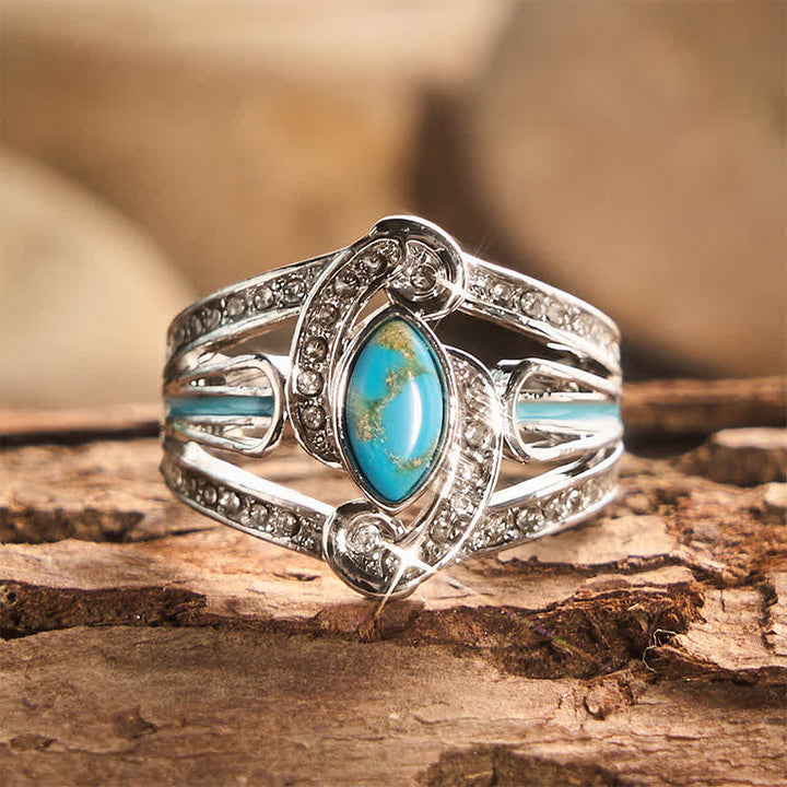 Splendido anello vintage intagliato, anello etnico in metallo, perfetto come regalo per feste. - Tonalità argento - US 10 - image 0