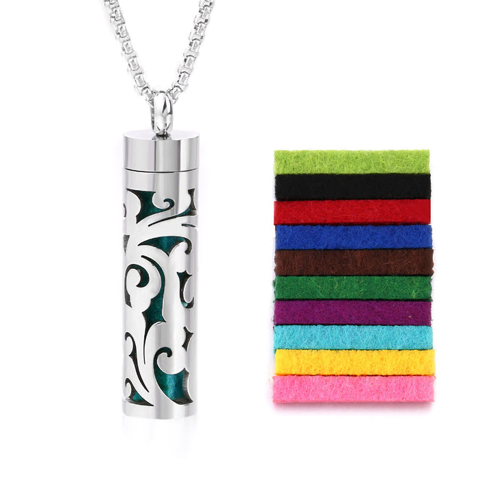 Collana diffusore di profumo con anima in feltro e inserti colorati intercambiabili - Stile n. 17 - image 20