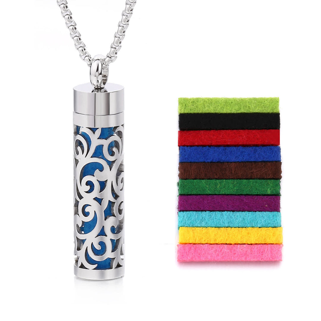 Collana diffusore di profumo con anima in feltro e inserti colorati intercambiabili - Stile n. 19 - image 22