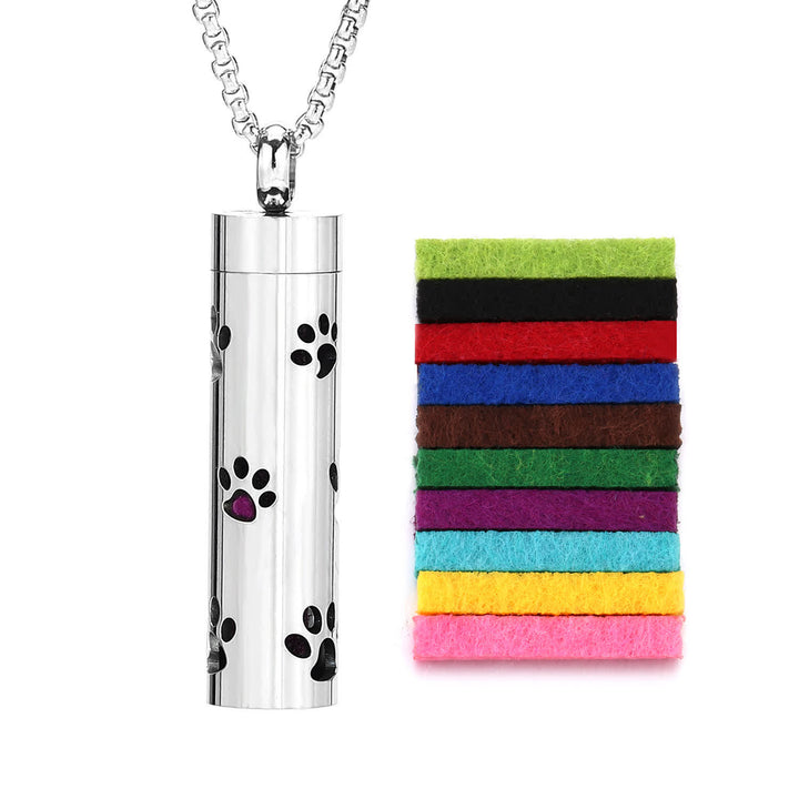 Collana diffusore di profumo con anima in feltro e inserti colorati intercambiabili - Stile n. 11 - image 14