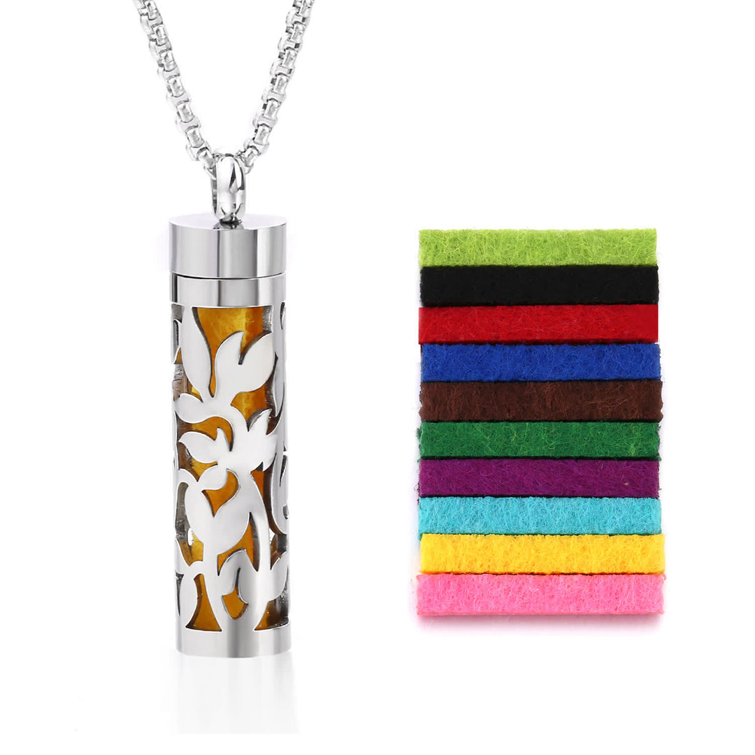 Collana diffusore di profumo con anima in feltro e inserti colorati intercambiabili - Stile n. 18 - image 21
