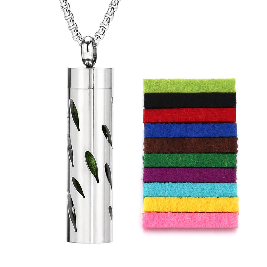 Collana diffusore di profumo con anima in feltro e inserti colorati intercambiabili - Stile n. 7 - image 10