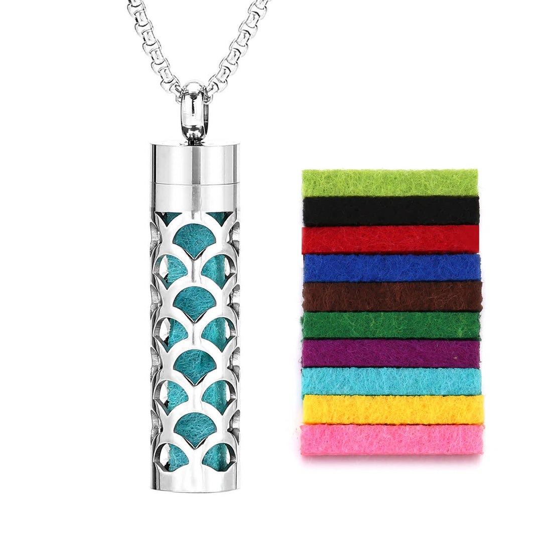 Collana diffusore di profumo con anima in feltro e inserti colorati intercambiabili - Stile n. 3 - image 6