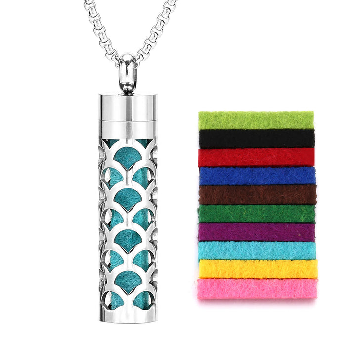Collana diffusore di profumo con anima in feltro e inserti colorati intercambiabili - Stile n. 3 - image 6