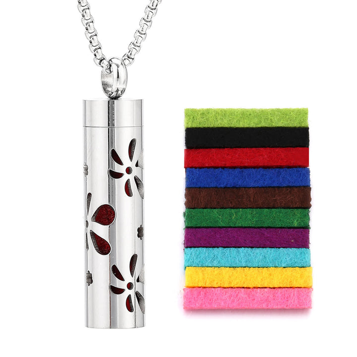 Collana diffusore di profumo con anima in feltro e inserti colorati intercambiabili - Stile n. 9 - image 12