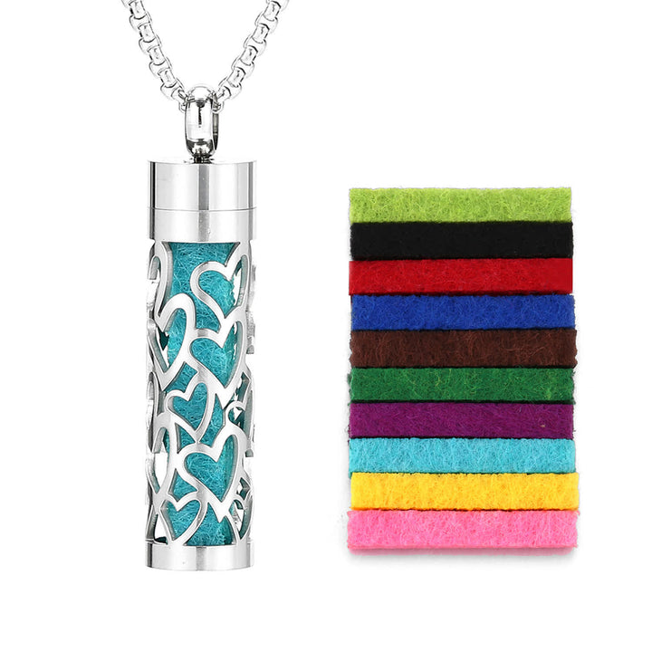 Collana diffusore di profumo con anima in feltro e inserti colorati intercambiabili - Stile n. 1 - image 2