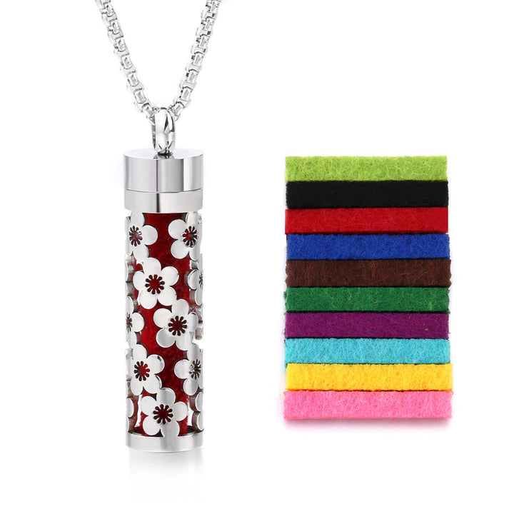 Collana diffusore di profumo con anima in feltro e inserti colorati intercambiabili - Stile n. 21 - image 24