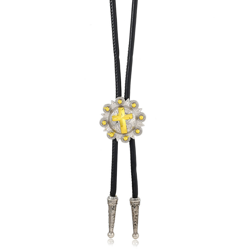 Collana Bolo Tie in filigrana d'argento antico oro - image 4
