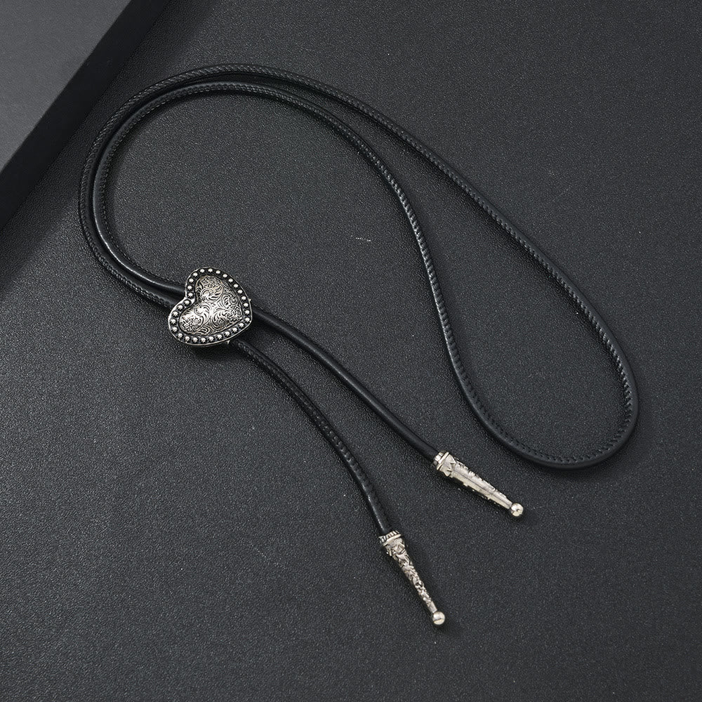 Collana Bolo Tie in filigrana d'argento antico oro - Stile n. 4 - image 5