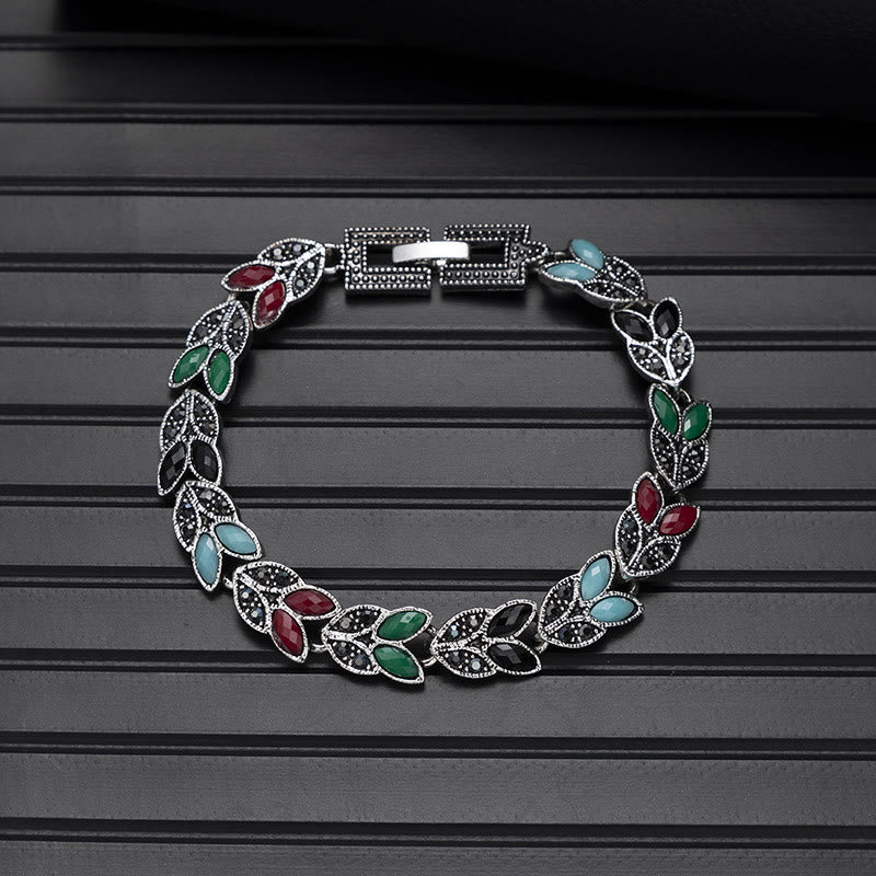 Bracciale chic boho vintage con pietra rotonda turchese - Stile n. 10 - image 12