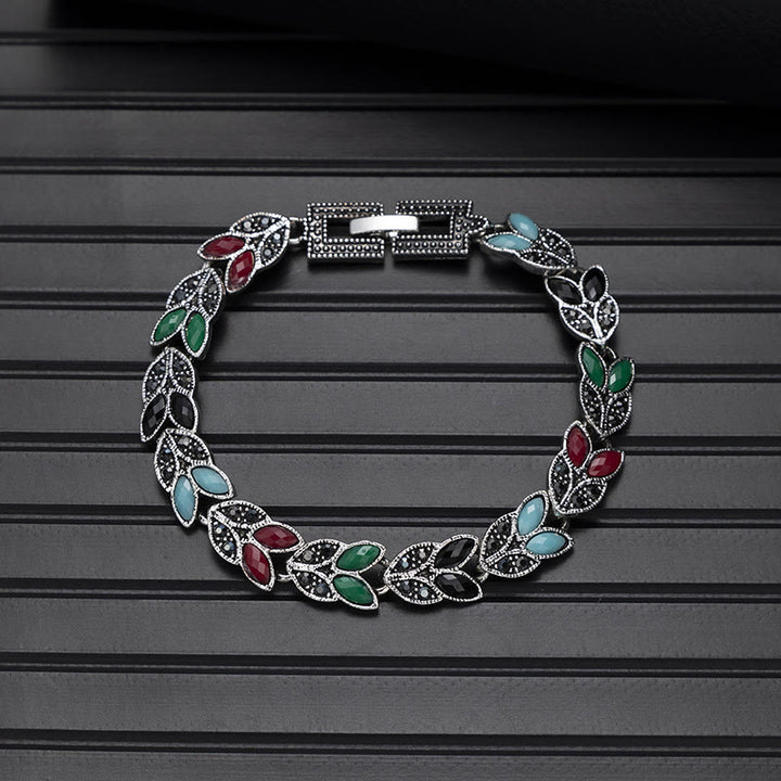 Bracciale chic boho vintage con pietra rotonda turchese - Stile n. 10 - image 12
