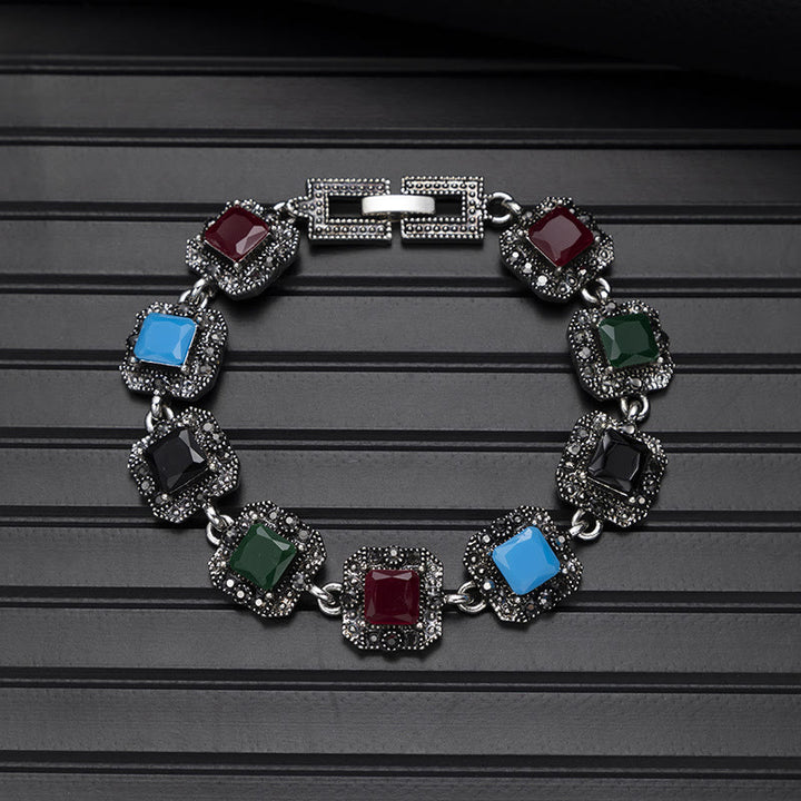 Bracciale chic boho vintage con pietra rotonda turchese - Stile n. 6 - image 6