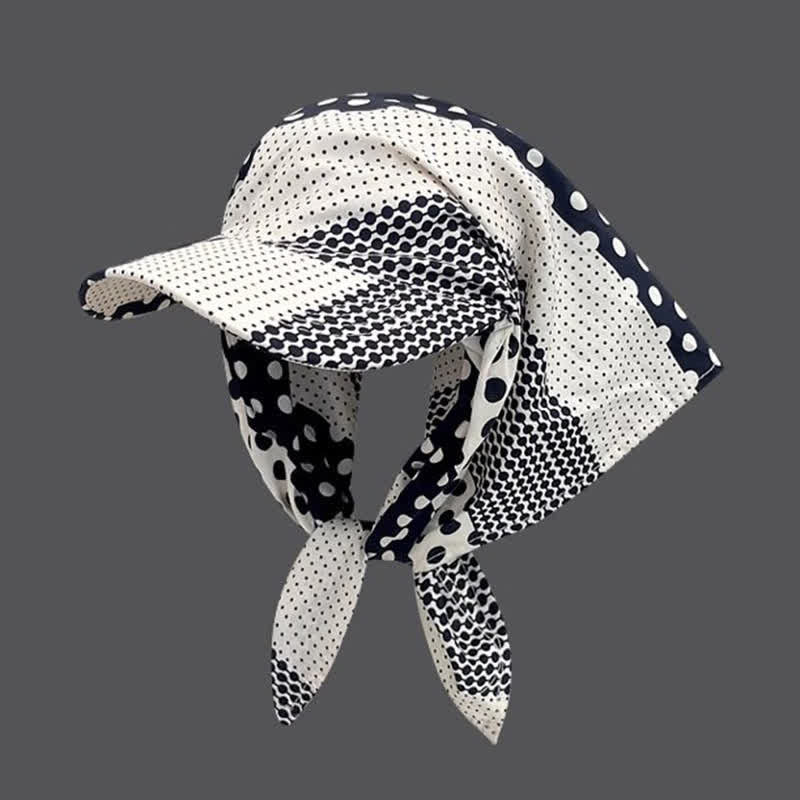 Elegante e pratico cappellino da baseball unisex con bandana da annodare - Pois bianchi e neri - Regolabile - image 24