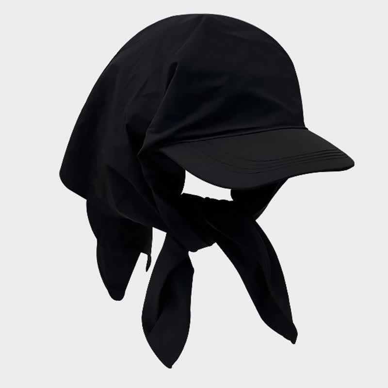 Elegante e pratico cappellino da baseball unisex con bandana da annodare - Nero - Regolabile - image 1