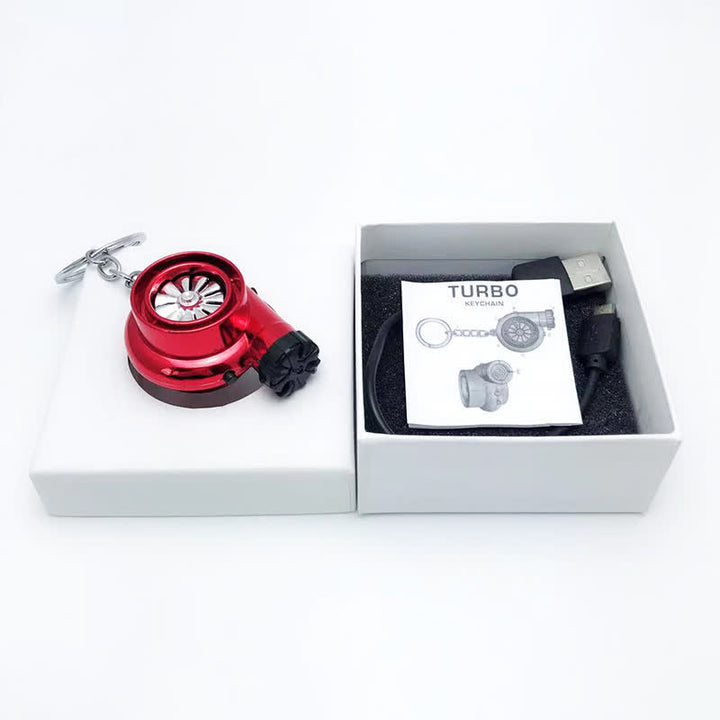 Portachiavi con accendino elettrico a turbina Creative Turbo Spinning Turbine - Rosso - image 12