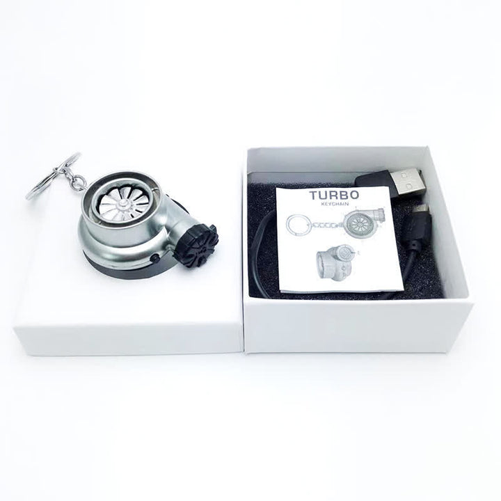 Portachiavi con accendino elettrico a turbina Creative Turbo Spinning Turbine - Argento opaco - image 10