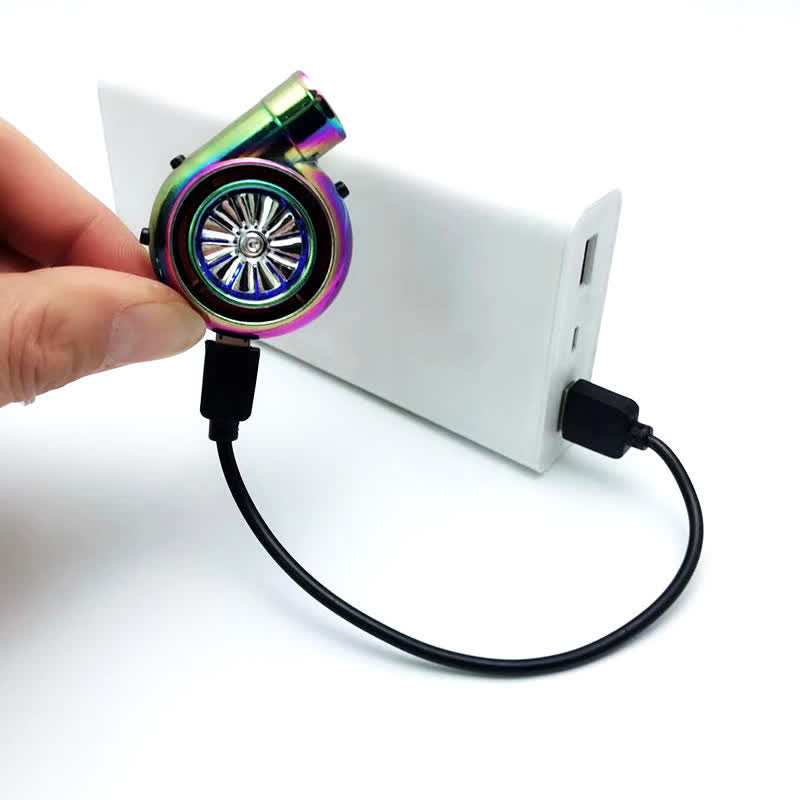 Portachiavi con accendino elettrico a turbina Creative Turbo Spinning Turbine - image 1