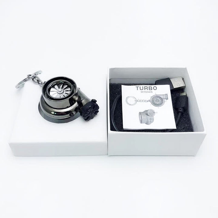 Portachiavi con accendino elettrico a turbina Creative Turbo Spinning Turbine - Nero - image 8