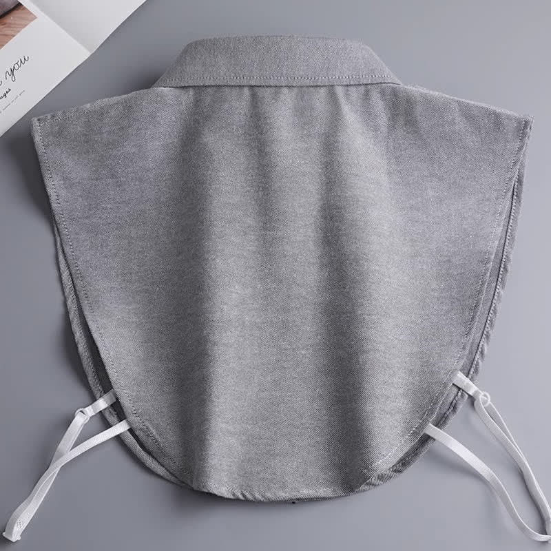 Colletto finto in cotone removibile, classico unisex, tinta unita. - image 5