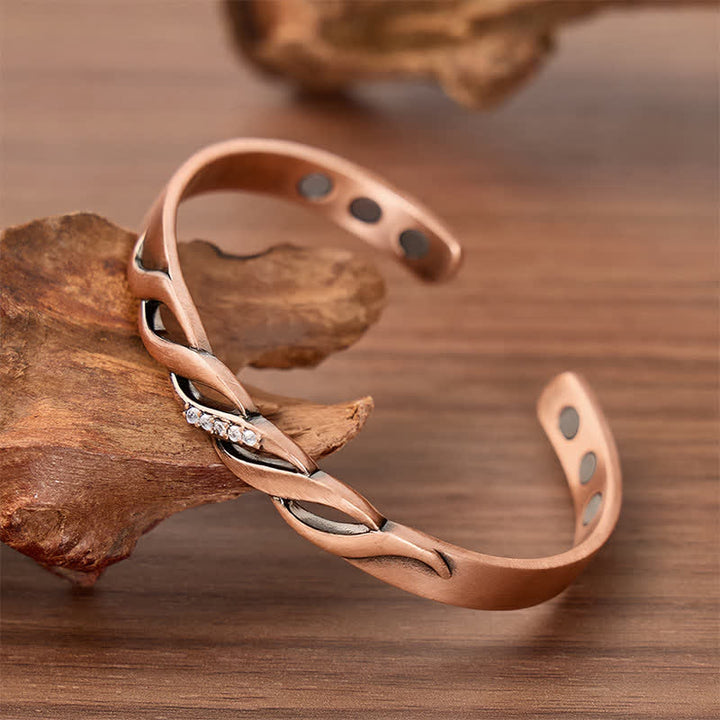 Bracciale magnetico con apertura a torsione infinito scintillante - image 2