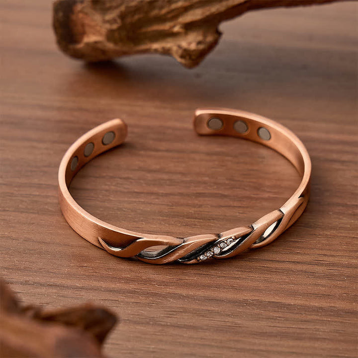 Bracciale magnetico con apertura a torsione infinito scintillante - image 3