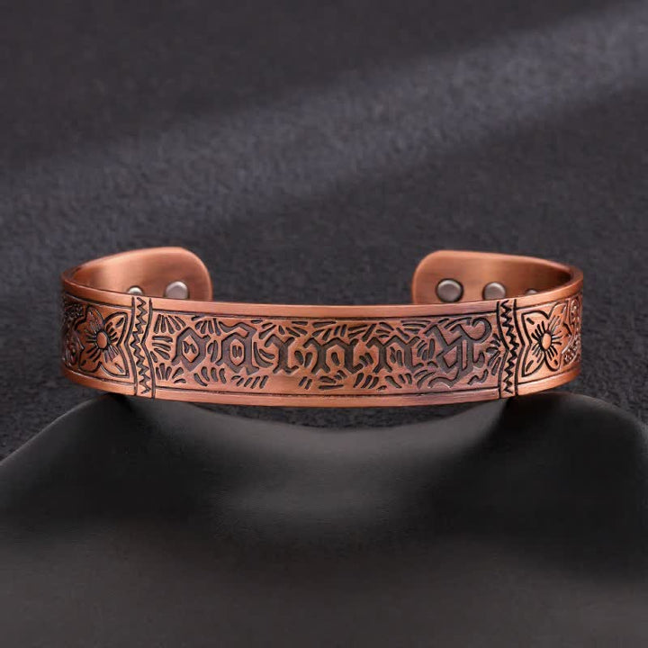 Bracciale rigido regolabile con magneti in rame e nodi celtici e albero della vita - Stile n. 9 - image 11