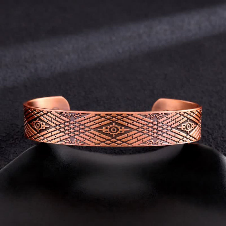 Bracciale rigido regolabile con magneti in rame e nodi celtici e albero della vita - Stile n. 3 - image 5