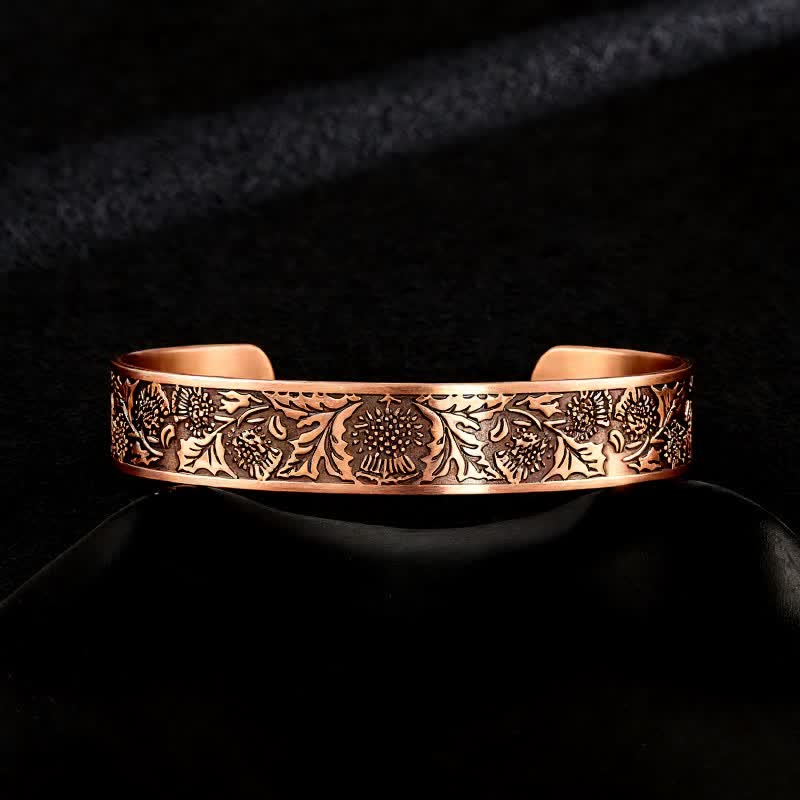 Bracciale rigido regolabile con magneti in rame e nodi celtici e albero della vita - Stile n. 16 - image 18