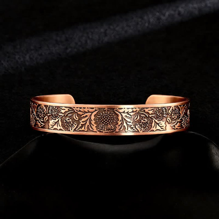 Bracciale rigido regolabile con magneti in rame e nodi celtici e albero della vita - Stile n. 16 - image 18