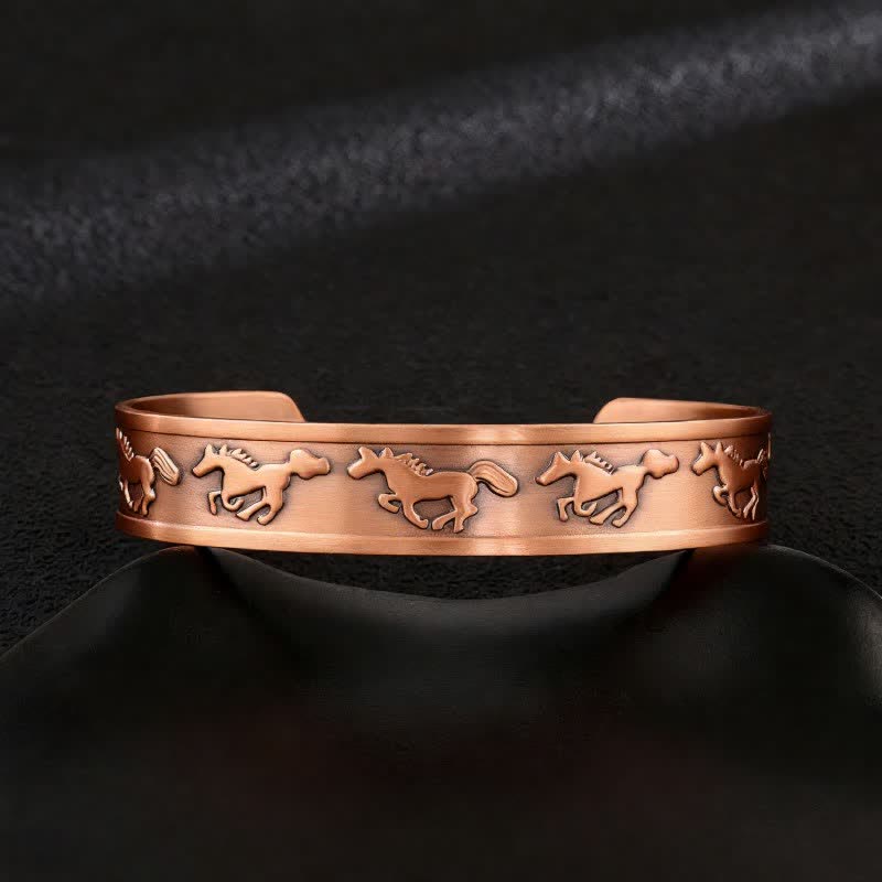 Bracciale rigido regolabile con magneti in rame e nodi celtici e albero della vita - Stile n. 17 - image 19