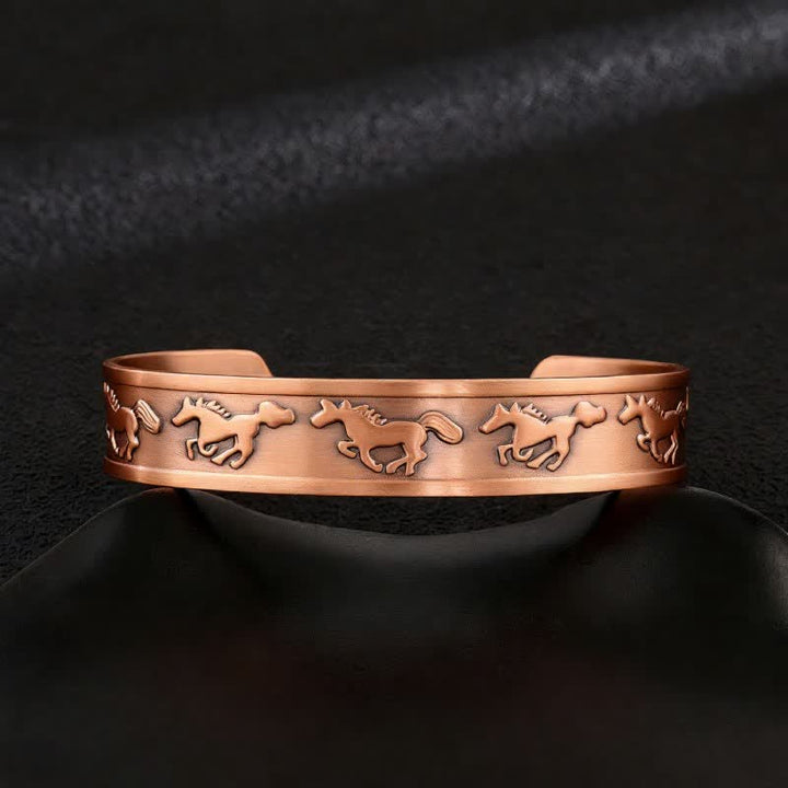 Bracciale rigido regolabile con magneti in rame e nodi celtici e albero della vita - Stile n. 17 - image 19