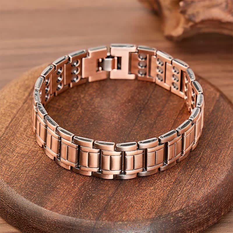 Bracciale vintage da lavoro con catena magnetica larga e strumento per la rimozione delle maglie - image 3