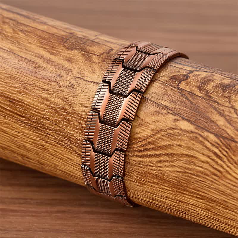 Bracciale vintage con catena magnetica a maglie a freccia e strumento per la rimozione delle maglie. - image 2