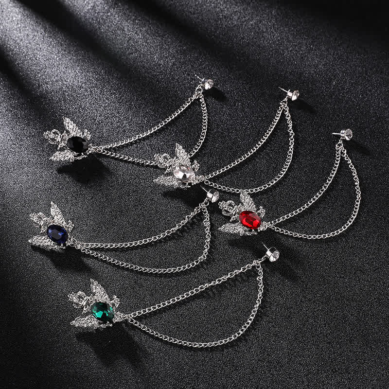 Spilla a catena con corona di re aquila da uomo