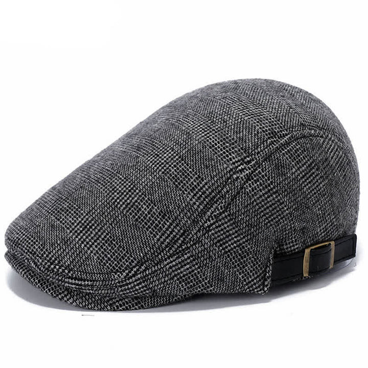 Berretto piatto con fibbia regolabile in pelle - Controllo grigio - Regolabile (circa 22"-23 1/4") - image 11
