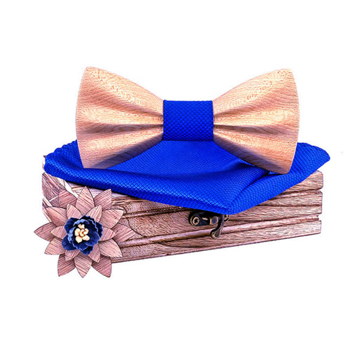 Set di 3 cravatte a farfalla in legno intagliate a mano da uomo - Acero - Reale - image 19