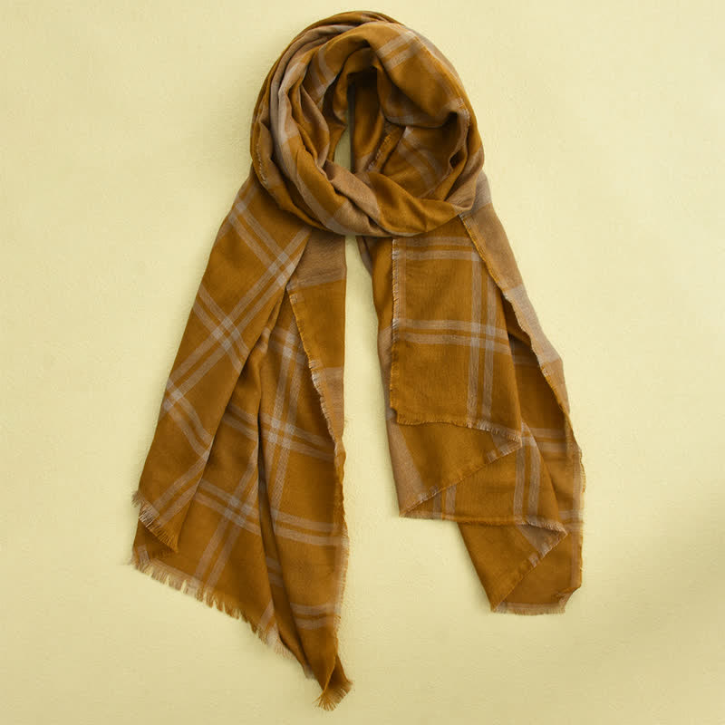 Sciarpa scozzese casual in stile britannico da uomo - Marrone - image 9