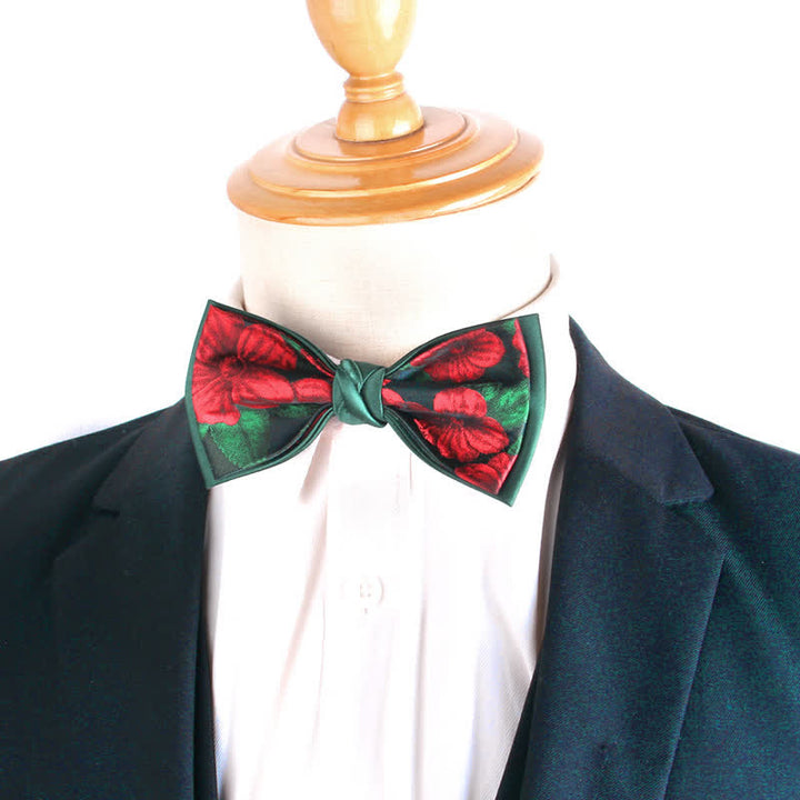 Papillon elegante da uomo con motivo floreale botanico