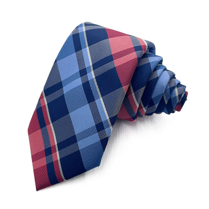 Cravatta da uomo elegante a quadri luminosi