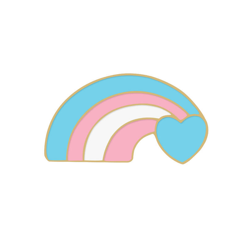 Spilla con bandiera arcobaleno rosa e blu Pride Day da 6 pezzi